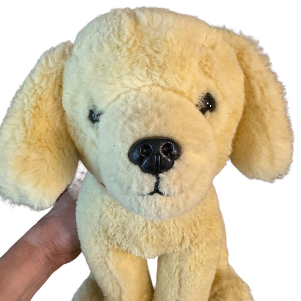 FAO SCHWARZ 14" Labrador Yellow Lab Golden Retriever Puppy Dog Plush Stuffed